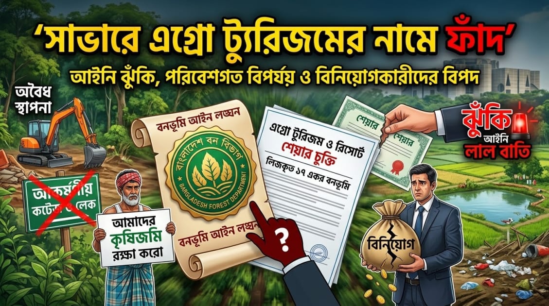 সাভারে বনভূমির জমিতে রিসোর্ট, অনুমোদন ও মালিকানা নিয়ে প্রশ্ন