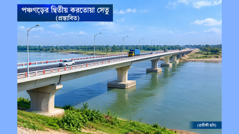 ২০৩ কোটি ৫২ লাখ টাকায় পঞ্চগড়ে নির্মাণ হবে দ্বিতীয় করতোয়া সেতু