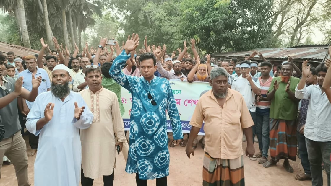 সিংড়ায় চৌগ্রাম ইউপি চেয়ারম্যান প্রার্থী আমিনুর এর নির্বাচনী গণসংযোগ